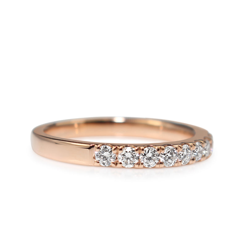 18ct Rose Gold .50ct Diamond Band