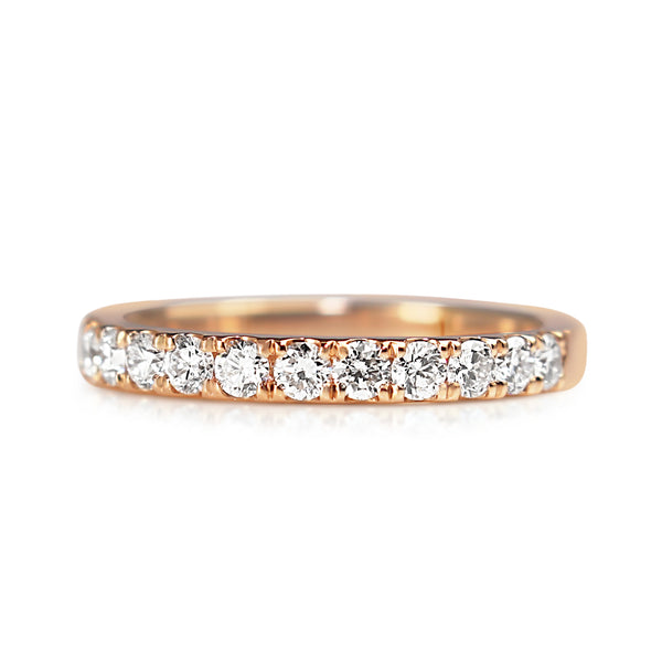 18ct Rose Gold .50ct Diamond Band