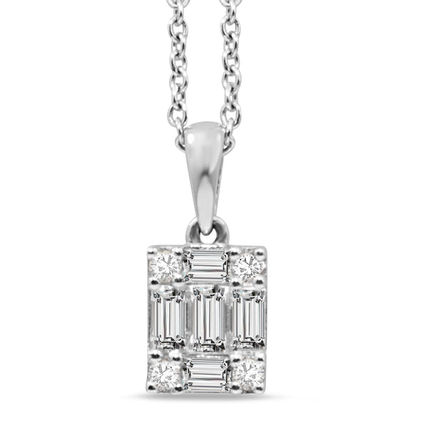 18ct White Gold Diamond Pendant