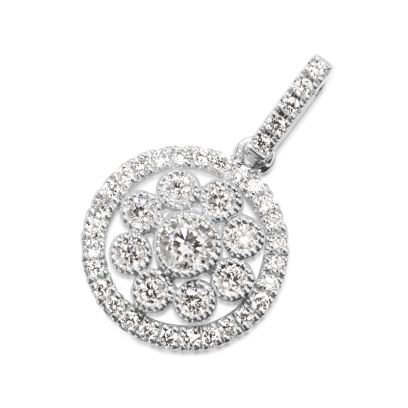 9ct White Gold Diamond Necklace