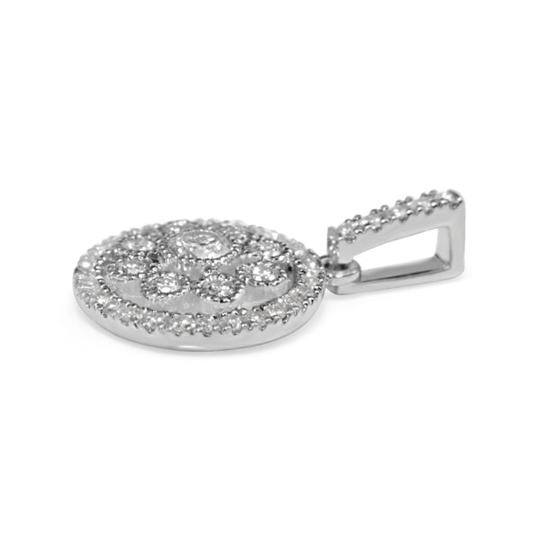 9ct White Gold Diamond Necklace