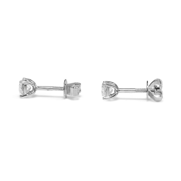 18ct White Gold .65pt Diamond Studs