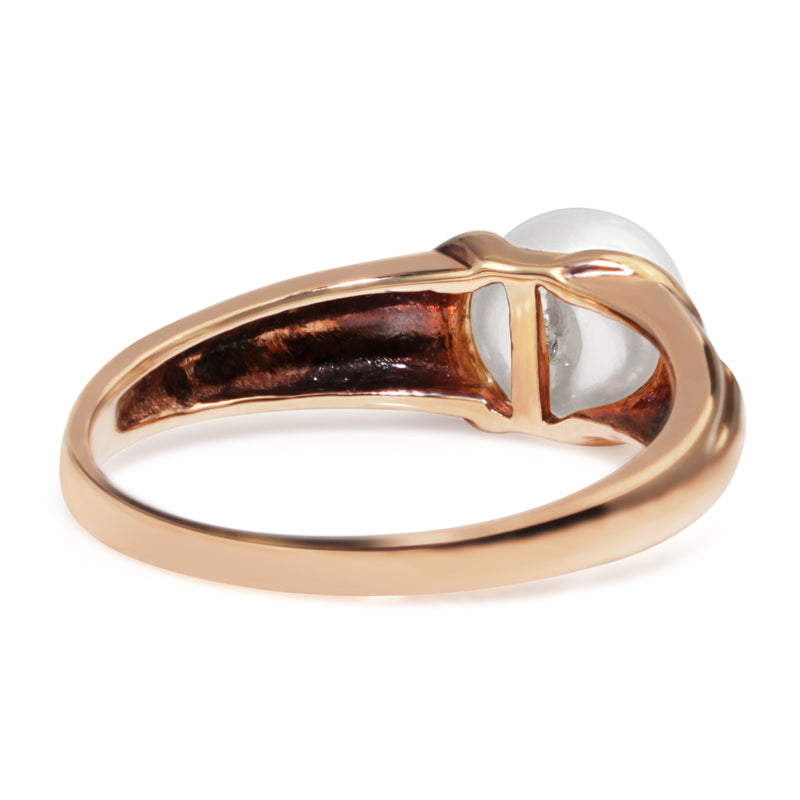 9ct Rose Gold Fresh Water Pearl Ring