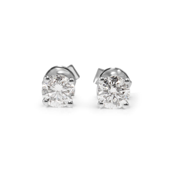 18ct White Gold .60pt Diamond Stud Earrings