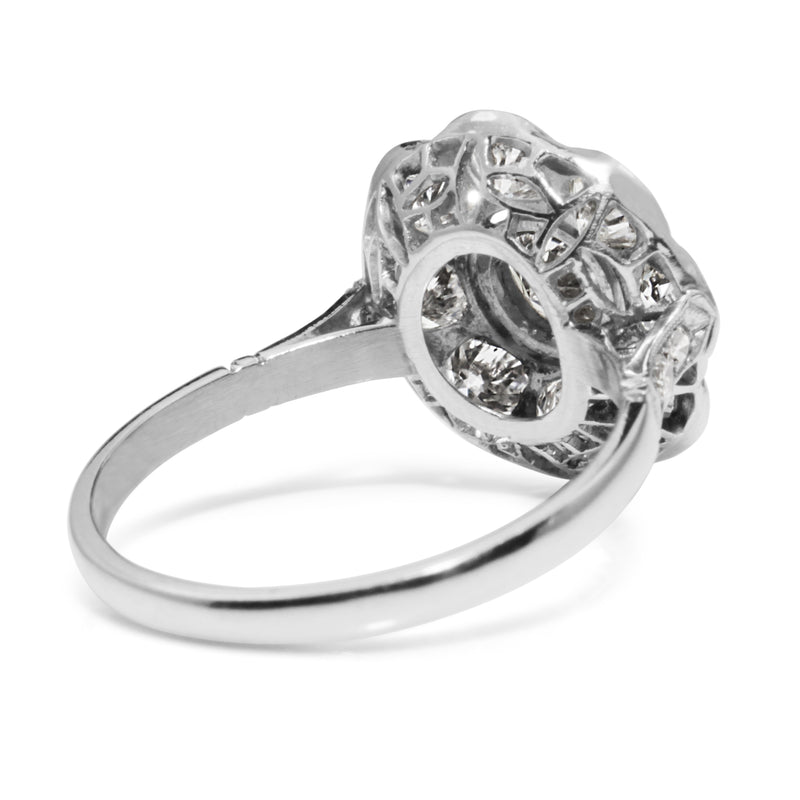 Platinum Diamond Daisy Ring