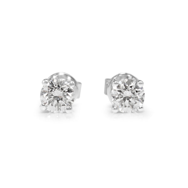 18ct White Gold .50pt Diamond Stud Earrings