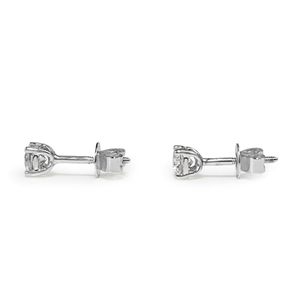 18ct White Gold .50pt Diamond Stud Earrings