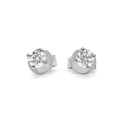 9ct White Gold .30pt Diamond Stud Earrings