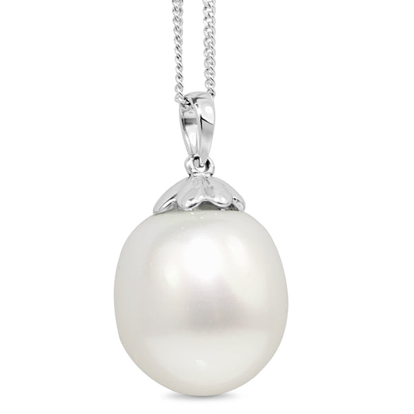 18ct White Gold 14mm South Sea Pearl Pendant