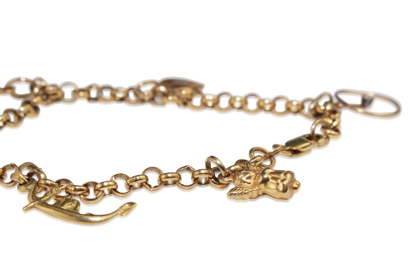 9ct Yellow Gold Estate Charm Bracelet