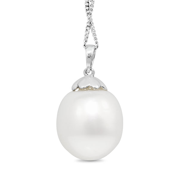 18ct White Gold 14mm South Sea Pearl Pendant