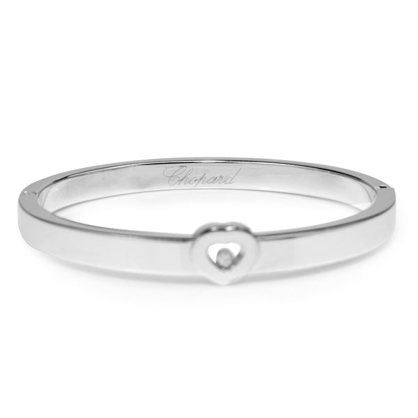 18ct White Gold Chopard 'Happy' Diamond Bangle