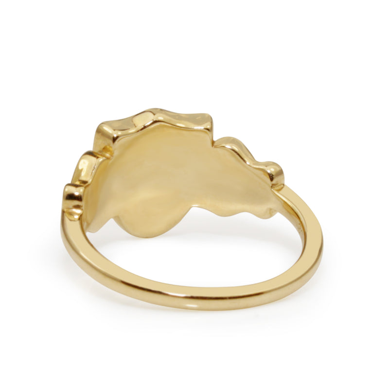 9ct Yellow Gold Shield Signet Ring