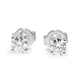 9ct White Gold .25pt Diamond Stud Earrings