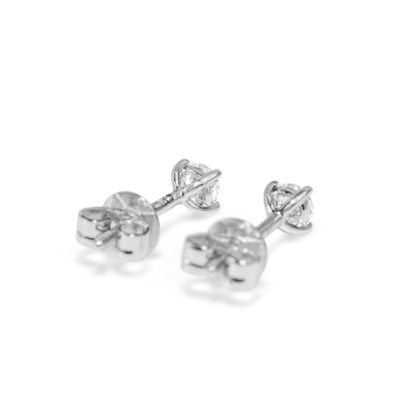 9ct White Gold .25pt Diamond Stud Earrings