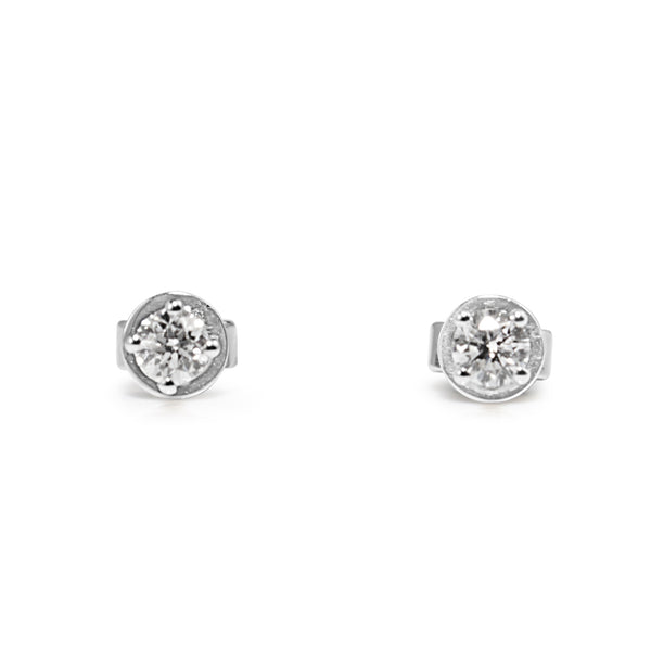 9ct White Gold .20pt Diamond Studs