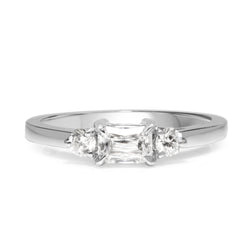 14ct White Gold 3 Stone Diamond Ring