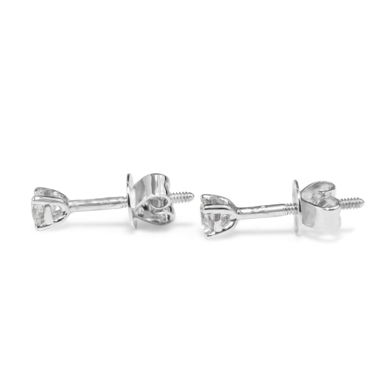 9ct White Gold .20pt Diamond Studs