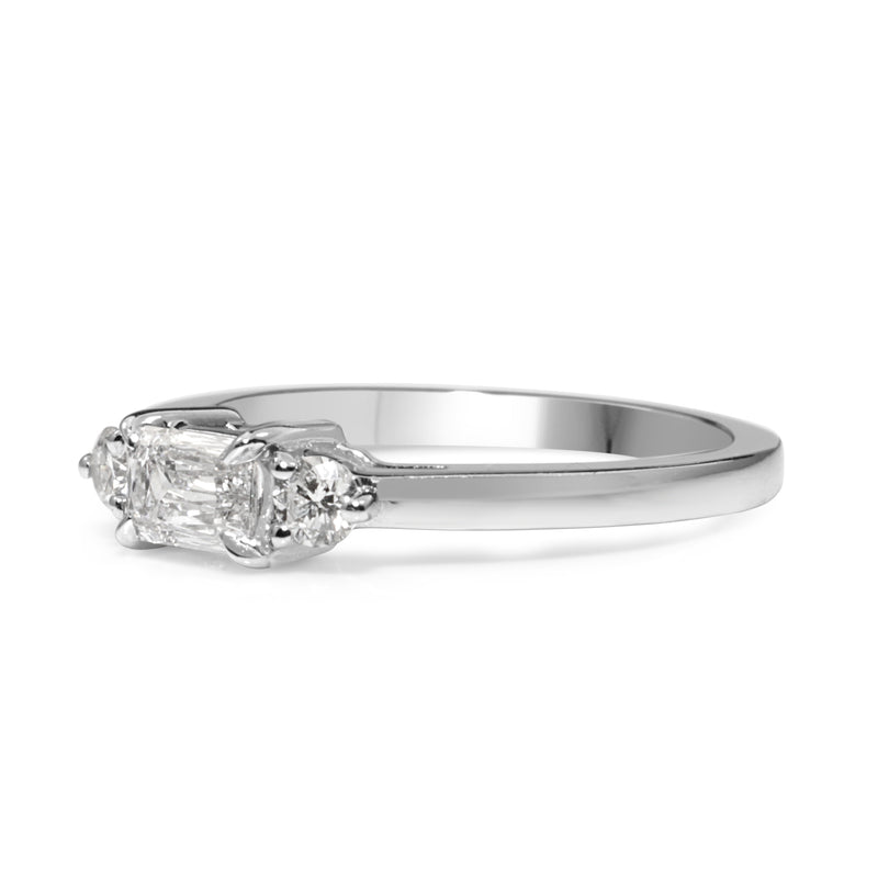 14ct White Gold 3 Stone Diamond Ring