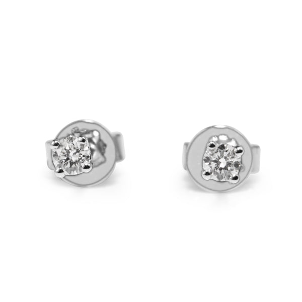 9ct White Gold .15pt Diamond Stud Earrings