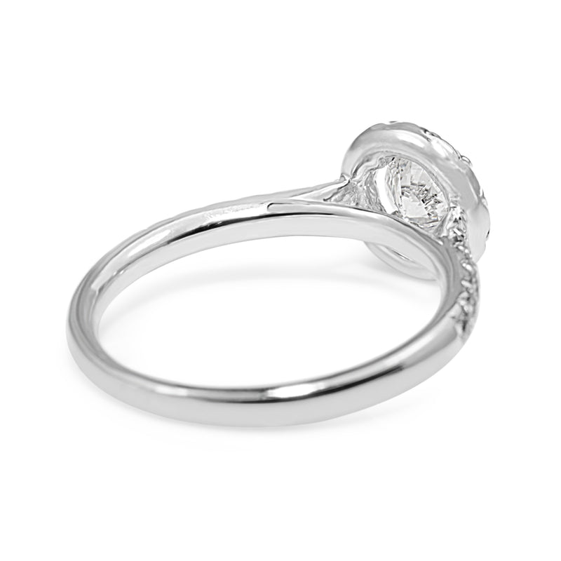 18ct White Gold Diamond Halo Ring