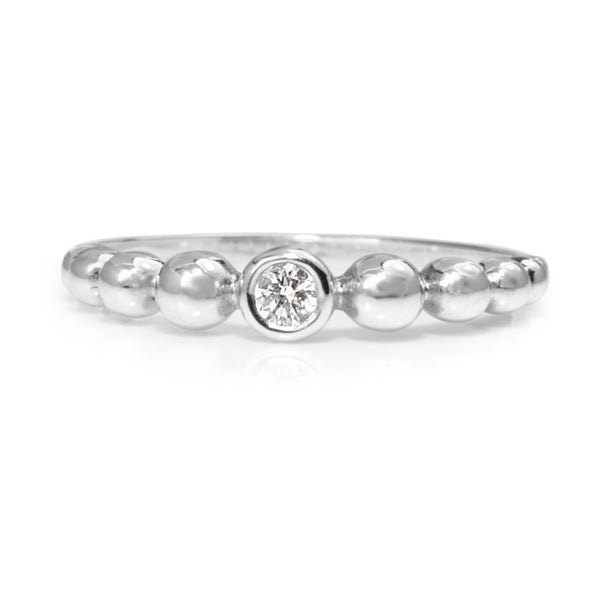 9ct White Gold Diamond "Bubble" Ring