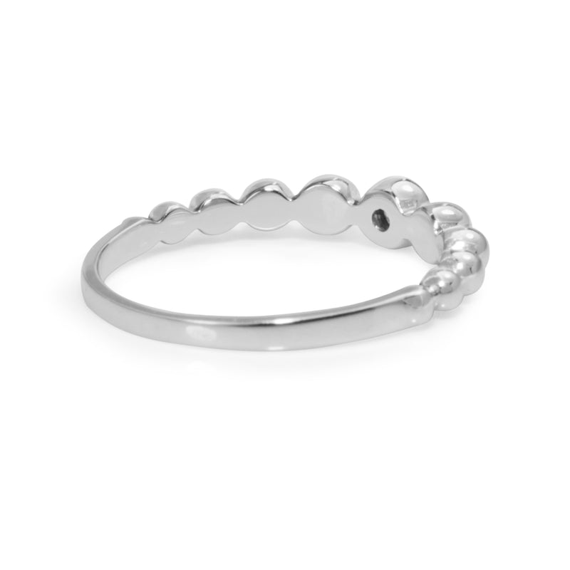 9ct White Gold Diamond "Bubble" Ring