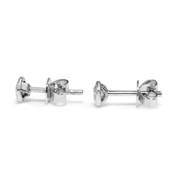 9ct White Gold .40pt Bezel Diamond Stud Earrings