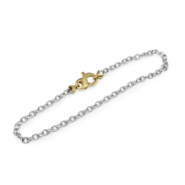 Platinum and 18ct Clasp Fine Bracelet