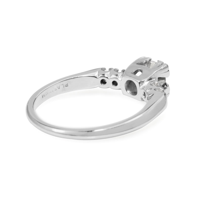 Platinum Vintage Old Cut Diamond Ring