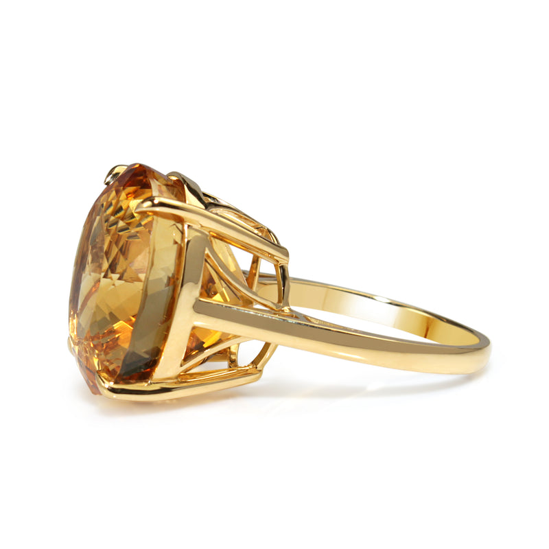 18ct Yellow Gold Citrine Solitaire Ring