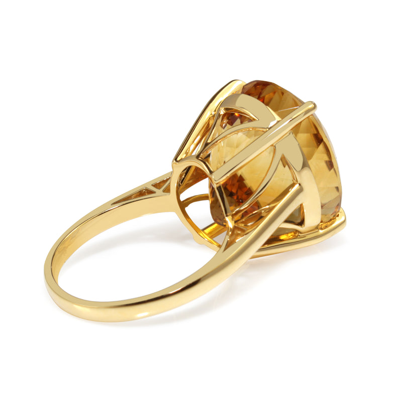 18ct Yellow Gold Citrine Solitaire Ring