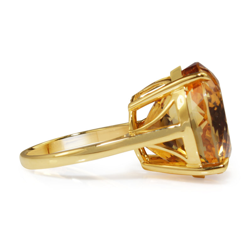 18ct Yellow Gold Citrine Solitaire Ring