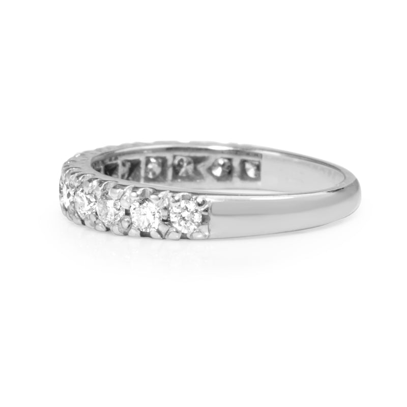 18ct White Gold Diamond Half Hoop Band