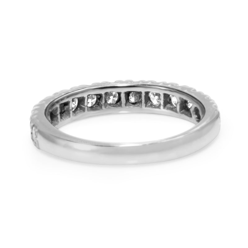 18ct White Gold Diamond Half Hoop Band