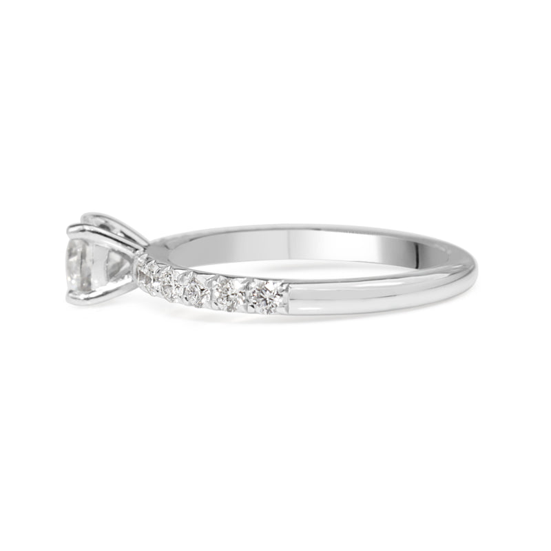 18ct White Gold Diamond Solitaire Ring