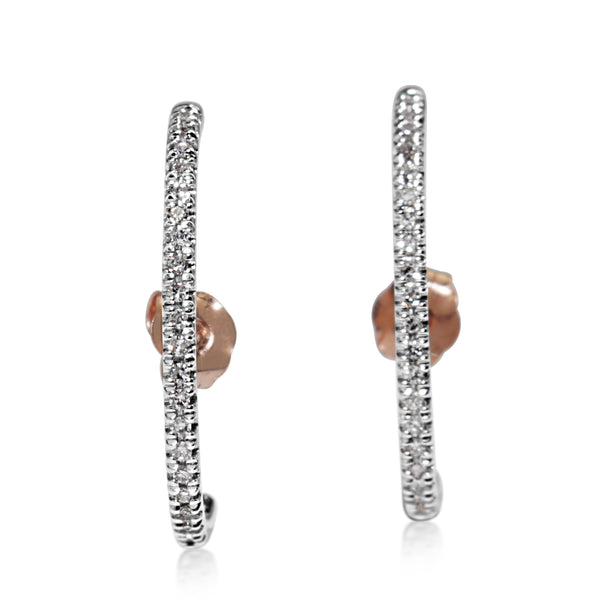 14ct Rose and White Gold Diamond Wrap Studs