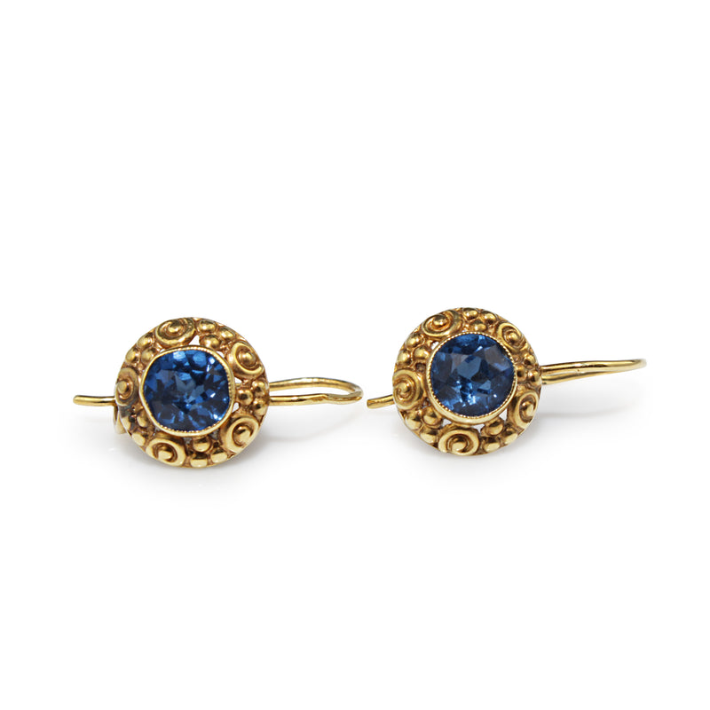 18ct Yellow Gold Vintage Paste Earrings