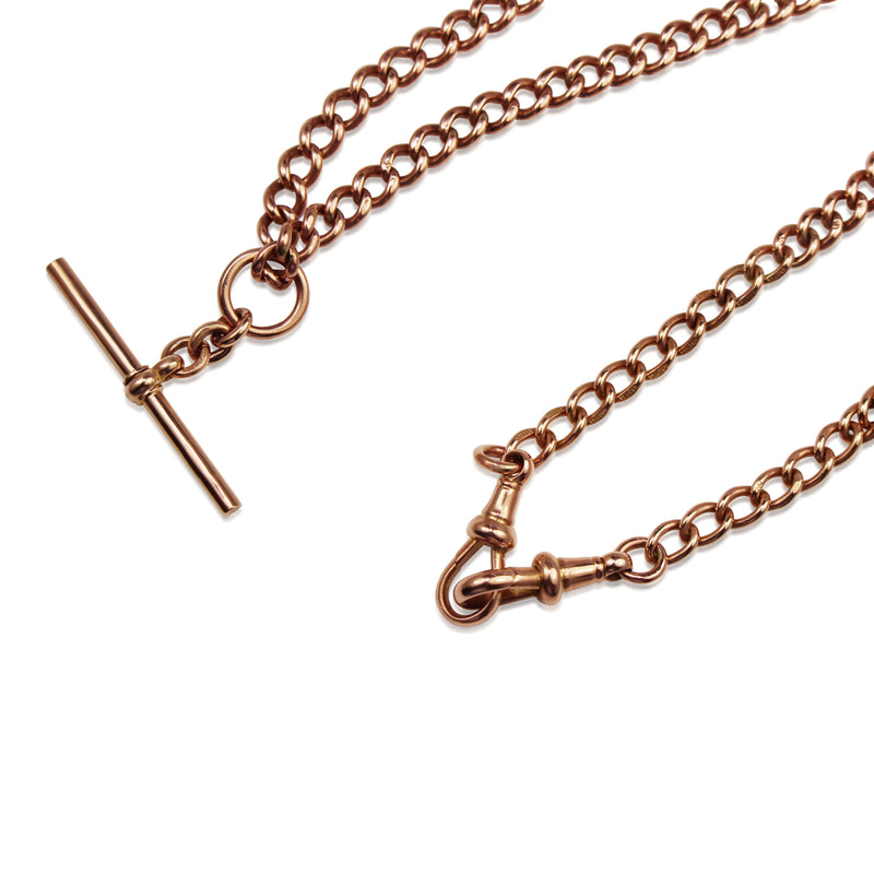 9ct Rose Gold Antique Fob Chain