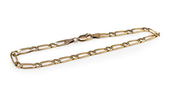 9ct Yellow Gold Flat Curb Link Bracelet
