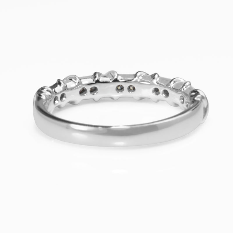 18ct White Gold Diamond Half Hoop Band