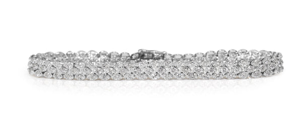 14ct White Gold Diamond Bracelet