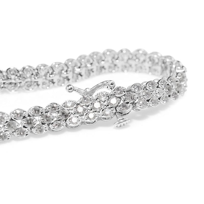 14ct White Gold Diamond Bracelet