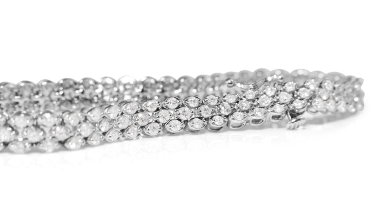 14ct White Gold Diamond Bracelet