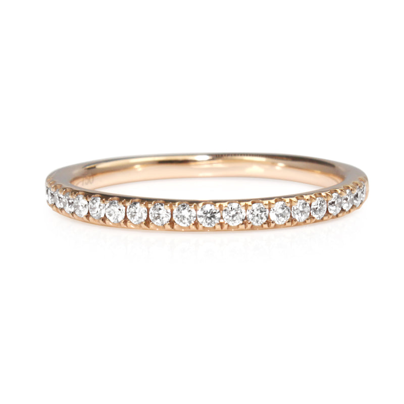 18ct Rose Gold .20ct Diamond Half Hoop Band BURLINGTON