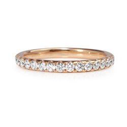 18ct Rose Gold .36ct Diamond Half Hoop Band