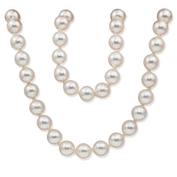 6.5 - 7mm Akoya Cultured Pearl Strand Necklace on 9ct Yellow Gold Clasp