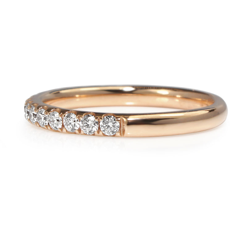 18ct Rose Gold .36ct Diamond Half Hoop Band