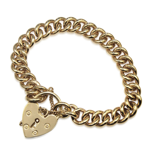 9ct Yellow Gold Solid Curb Link Bracelet