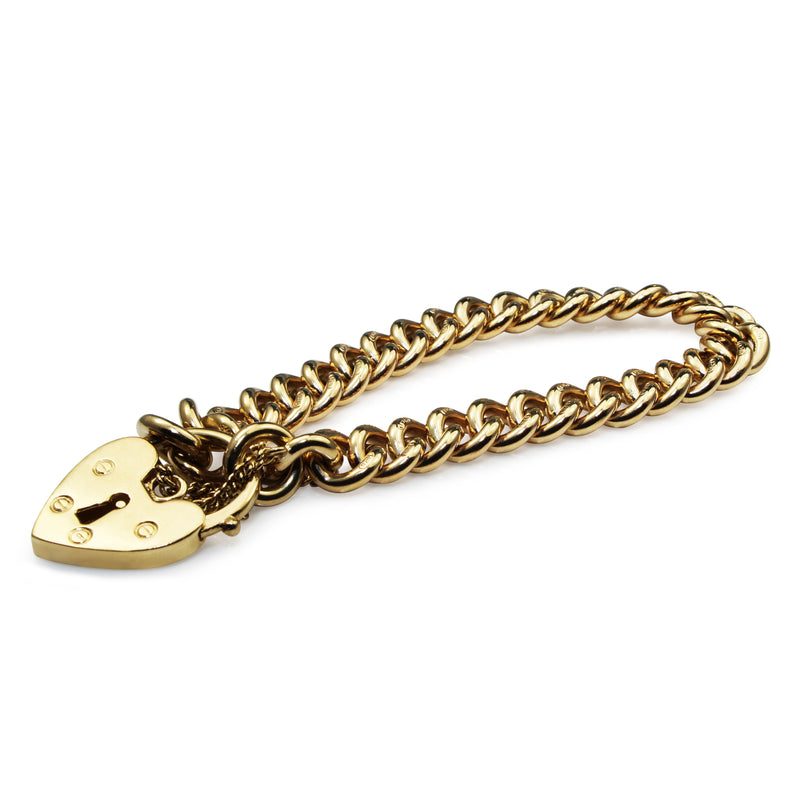 9ct Yellow Gold Solid Curb Link Bracelet
